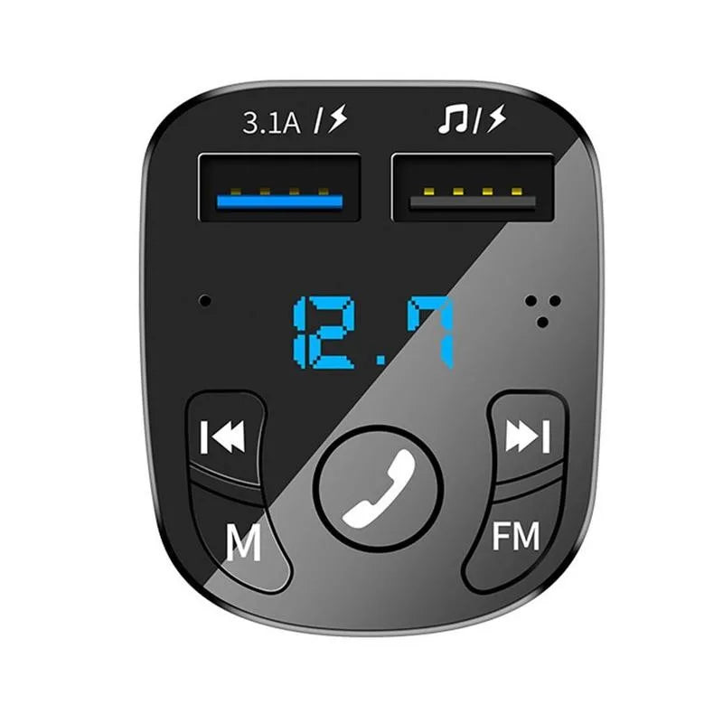 FM Transmitter Bluetooth Wireless Car kit Handfree Dual USB Car Charger 2.1A MP3 Music TF Card U disk AUX Player