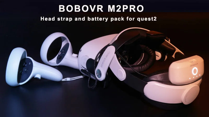 BOBOVR M2 Pro Strap with Battery For Oculus Quest 2 VR Headset Halo Strap Battery Pack C2 Carry Case F2 Fan For Quest2 Accessory