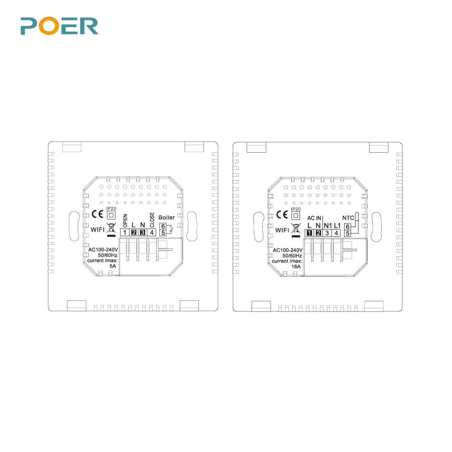 POER WiFi heating Smart Thermostat Temperature Controller for Gas Boiler Electric Underfloor Heating support Alexa 110-220v