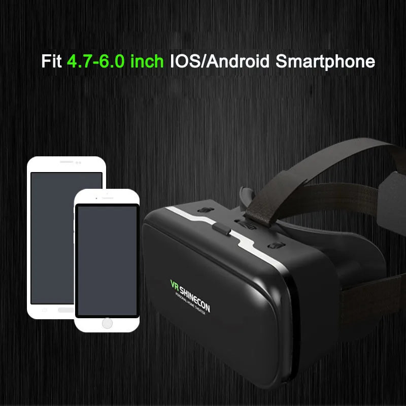 VR Shinecon 6.0 Casque Virtual Reality Glasses 3 D 3d Goggles Headset Helmet For iPhone Android Smartphone Smart Phone Viar Lens