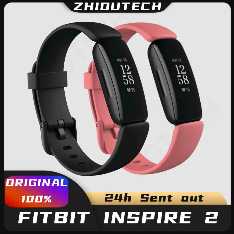 For Original Fitbit Inspire 2 Fitness Tracker Smartwatch Health Heart Rate Monitor Waterproof Sports Bracelet For IOS Android