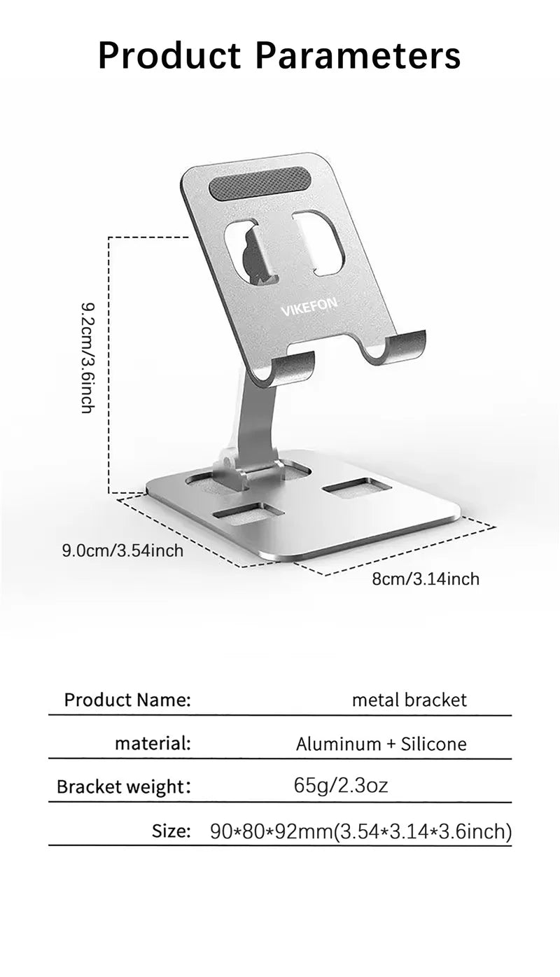 Universal Aluminum Alloy Portable Tablet Holder For iPad Adjustable Flexible Folding Lazy Desktop Live Mobile Phone Stand Mount