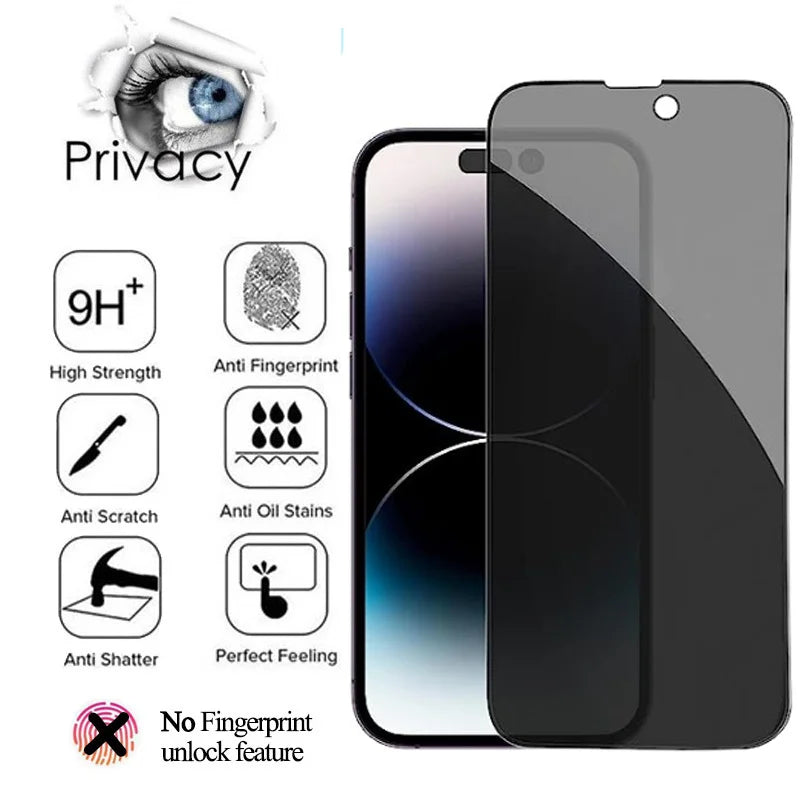 iPhone 14 15 Pro Privacy Screen Protector + Camera for iPhone 14 13 12 15 Pro Max Anti-Spy Glass Film iPhone15 pro iphone 15