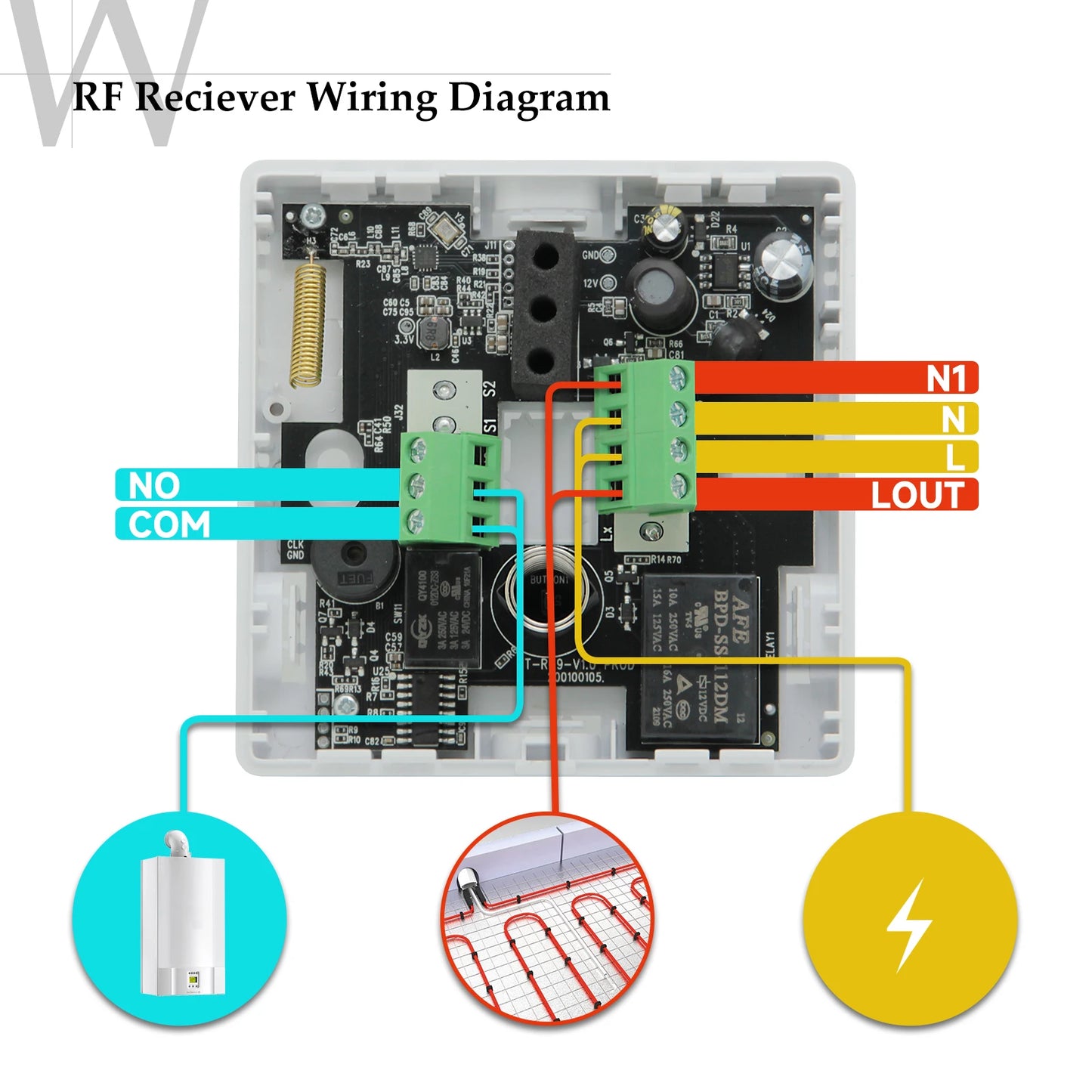 Tuya Smart Wifi Heating Thermostat Room Wireless  Boiler Heater Thermostat Battery Temperature Controller Alexa Google Home