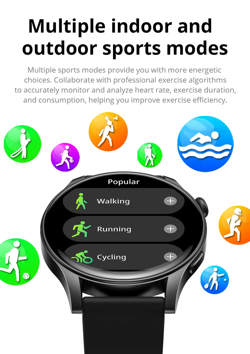 [2024 New] COLMI V73 Smartwatch AMOLED Display Bluetooth Calls Health Fitness Tracking Smart Watch for Men Women