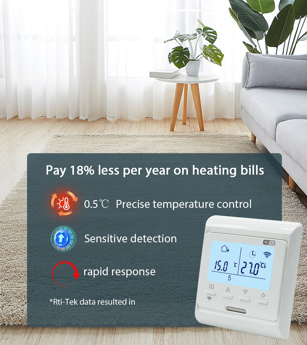 WiFi Heat Floor Programmable Thermostat 220V 16A Electric Home Underfloor Warm Heating Temperature Controller APP Remote Control