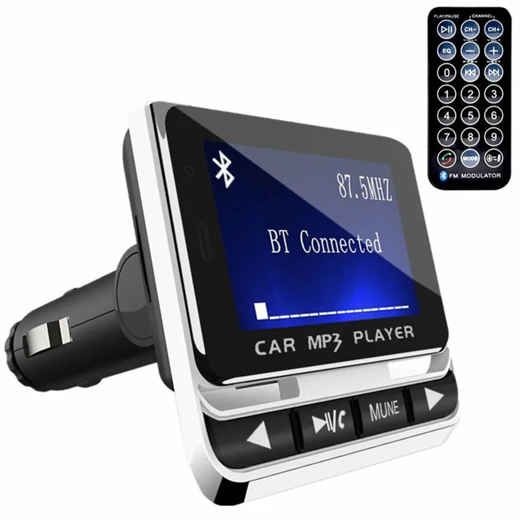 FM12B 1 44 Inch LCD Bluetooth Car MP3 Player Handsfree Wireless FM Transmitter Radio Adapter USB Car Charger Remote Control