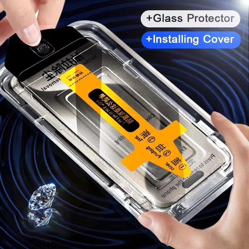 1-2PCS Premium Tempered Glass For iPhone 16 15 Pro Max 15 16 Plus 16 Pro Max Easy Installation Glass Dust Free Screen Protector