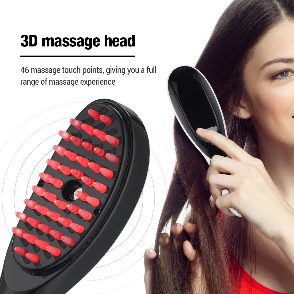 Electric Spray Massage Comb Anti Hair Loss Cordless Hair Growth 3 Mode Head Meridian Vibrater Massager Scalp Hair Oil Applicator