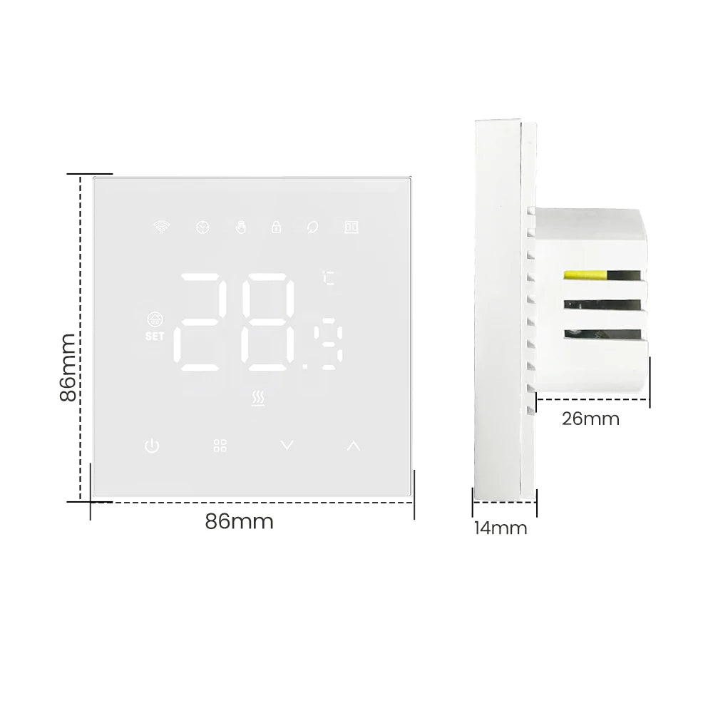 AVATTO Tuya WiFi Heating Thermostat 220v,Smart Electric Water Floor Heating Temperature Controller for Google Home Alexa Alice