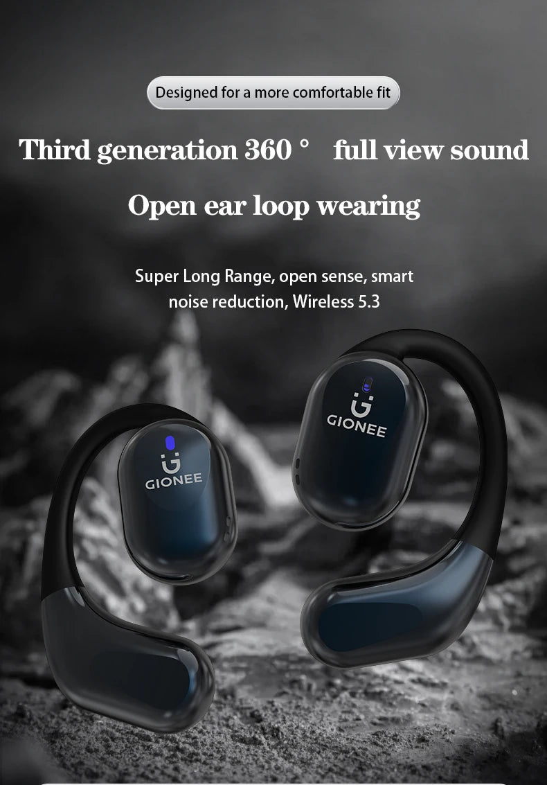 Gionee JL001 Open Ear Wireless Headphone Bluetooth Headset Bone Conduction Earphone Sports Waterproof Earbuds with Mic for Phone