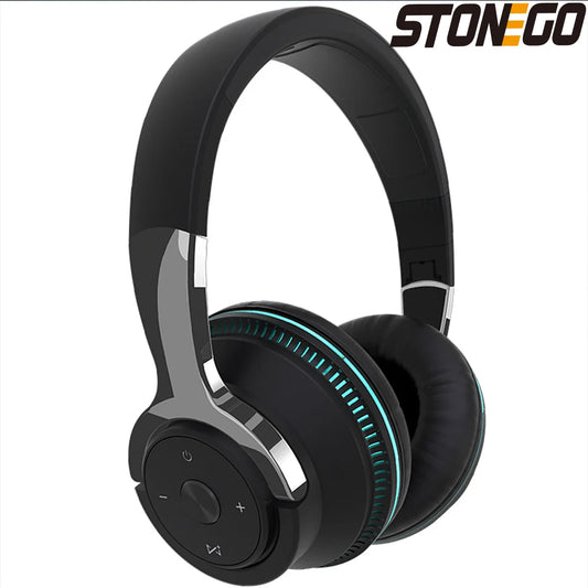 Foldable Stylish Bluetooth 5.1 Wireless Headphones with Microphone, Stereo Sound, for Tablets and Phones