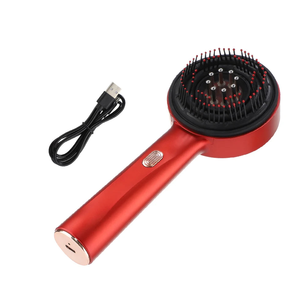 Electric Massage Comb Vibration Red Light Therapy Hair Growth Massage Scalp Brush Anti Hair Loss Liquid Oil Applicator