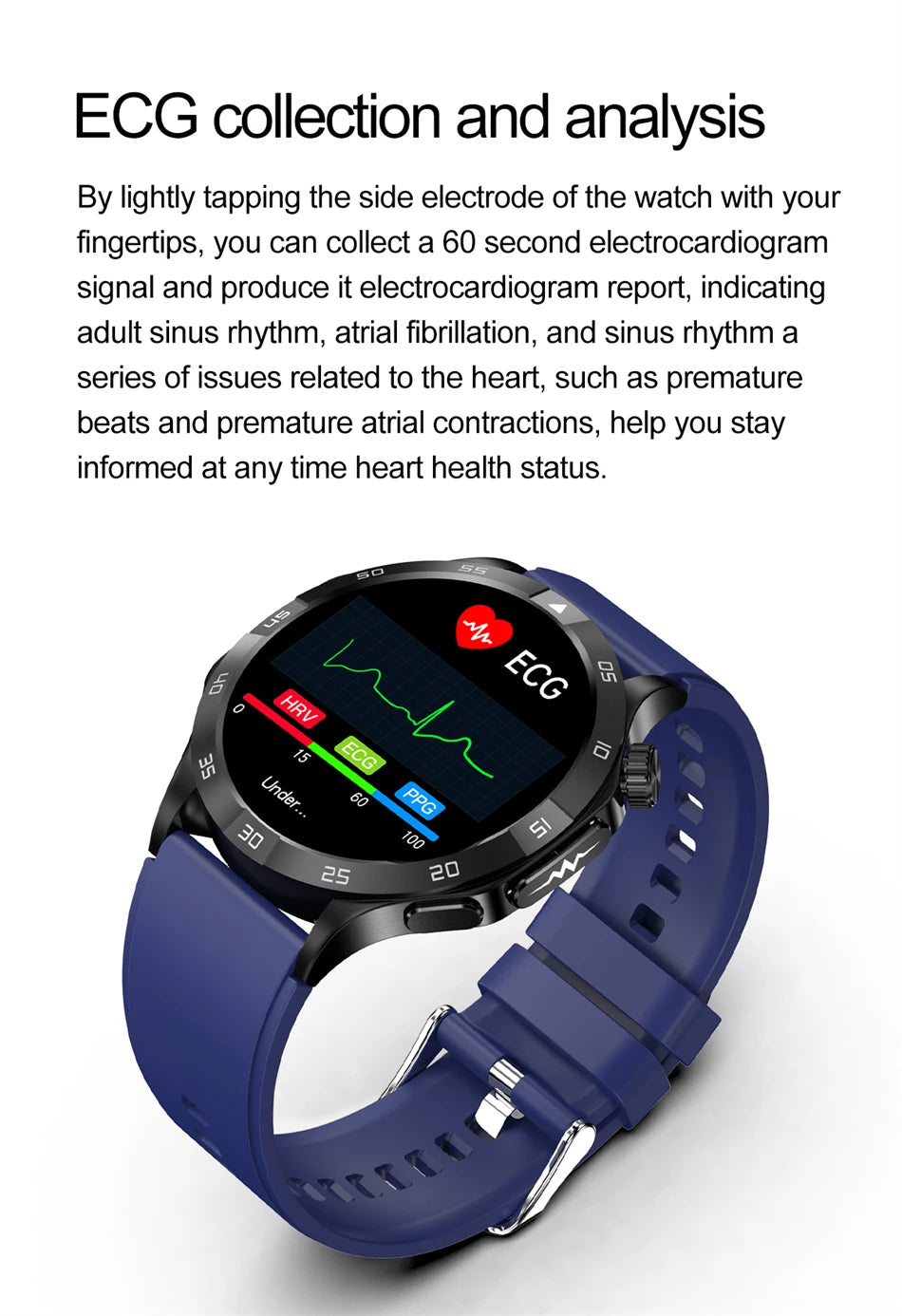 LIGE AI Medical Grade ECG+PPG Smart Watch Health Monitor Men Women Bracelet Bluetooth Call Waterproof Smartwatch For Android IOS