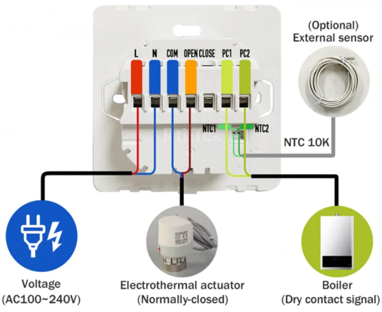 WiFi Heat Floor Programmable Thermostat 220V 16A Electric Home Underfloor Warm Heating Temperature Controller APP Remote Control