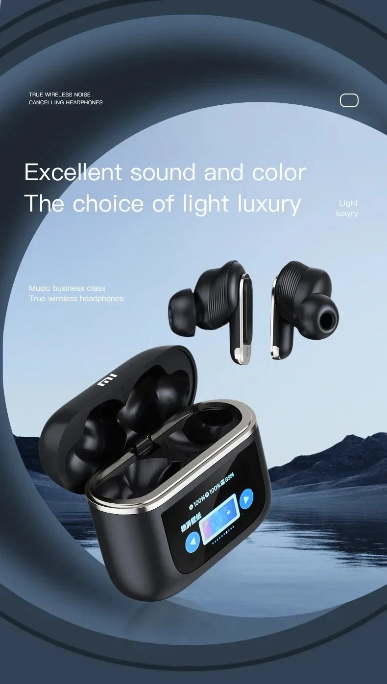 Xiaomi TWS V8 ANC+ENC Earphone True Wireless Bluetooth Noise Cancelling Headphone In Ear Touch Screen Headset With Mic Earbuds