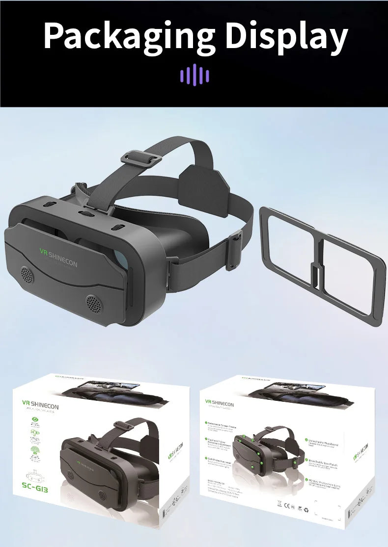 VR Glasses Virtual Reality Headset Viar Devices Helmet 3D Lenses Smart Goggles For Smartphones Phone Mobile Gogle Game Accessory