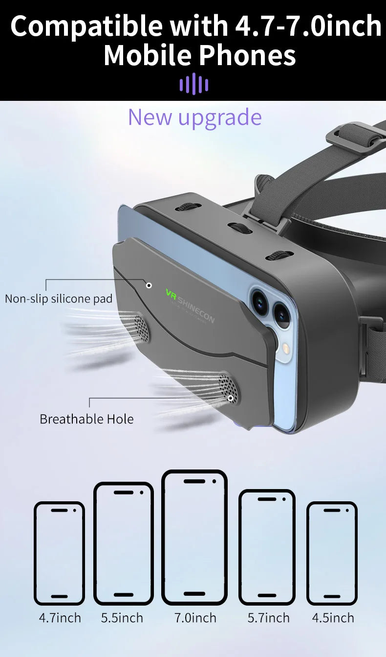 VR Glasses Virtual Reality Headset Viar Devices Helmet 3D Lenses Smart Goggles For Smartphones Phone Mobile Gogle Game Accessory