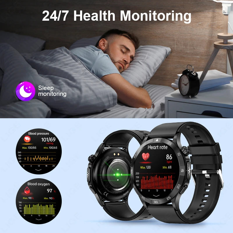 LIGE AI Medical Grade ECG+PPG Smart Watch Health Monitor Men Women Bracelet Bluetooth Call Waterproof Smartwatch For Android IOS