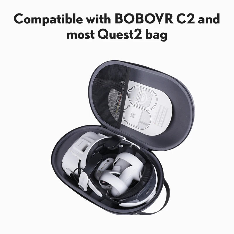 BOBOVR M2 Pro Strap with Battery For Oculus Quest 2 VR Headset Halo Strap Battery Pack C2 Carry Case F2 Fan For Quest2 Accessory